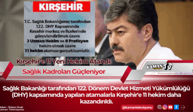 Kırşehir’e 11 Yeni Hekim Atandı: Sağlık Kadroları Güçleniyor
