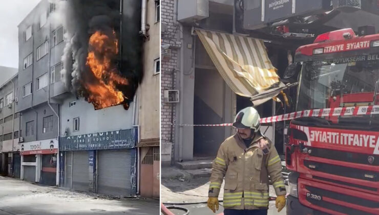 Kağıthane’de tamirhanede yangın çıktı: 1 ölü, 1 yaralı